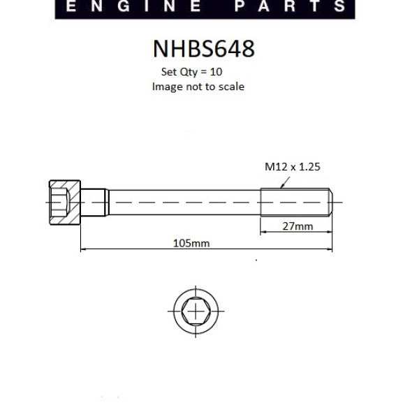 Head Bolt Set MITSUBISHI 4G63 4G64 12MM NHBS648 - NASON