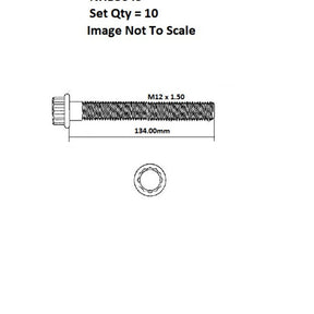 Head Bolt Set RENAULT NISSAN R9M NHBS649 - FAI
