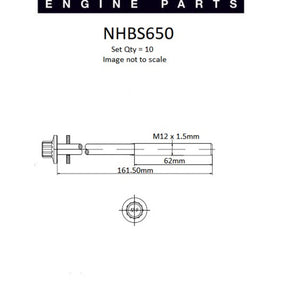 Head Bolt Set GREAT WALL GW4D20 NHBS650 - NASON