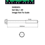Head Bolt Set FORD 5.0L DOHC 32V V8 NHBS651 - ENGINE PRO
