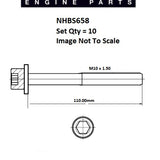 Head Bolt Set HOLDEN B14XFT 4 CYL DOHC NHBS658 - FAI