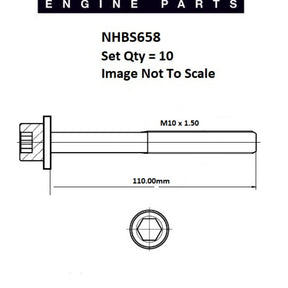 Head Bolt Set HOLDEN B14XFT 4 CYL DOHC NHBS658 - FAI