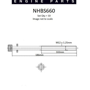 Head Bolt Set MITUSIBSIHI 4N15 DOHC 16V NHBS660 - NASON