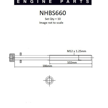 Head Bolt Set MITUSIBSIHI 4N15 DOHC 16V NHBS660 - Nason