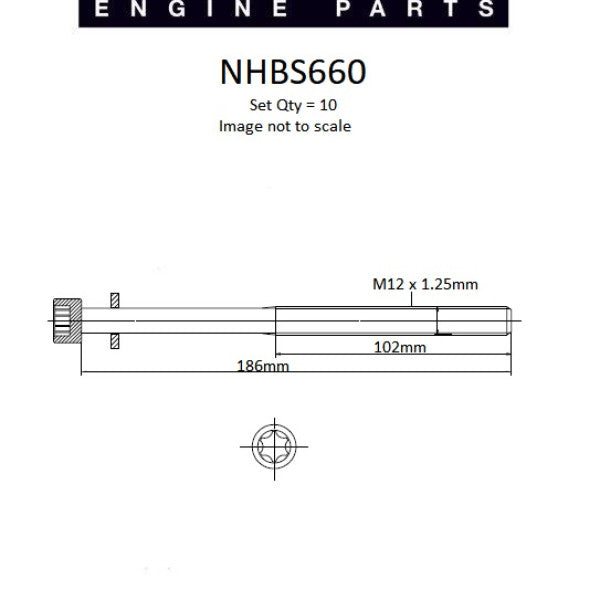 Head Bolt Set MITUSIBSIHI 4N15 DOHC 16V NHBS660 - NASON