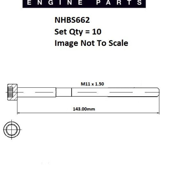 Head Bolt Set TOYOTA 2AR-FE NHBS662 - ENGINE PRO
