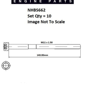 Head Bolt Set TOYOTA 2AR-FE NHBS662 - ENGINE PRO