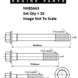 Head Bolt Set CHEVROLET 4.3L 262 V6 NHBS663 - ENGINE PRO