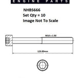 Head Bolt Set RENAULT H5F.403 404 408 NHBS666 - FAI