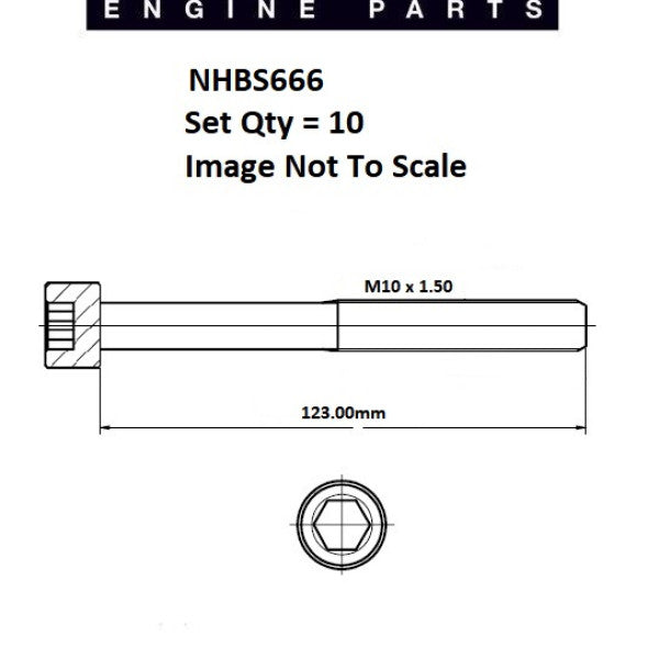 Head Bolt Set RENAULT H5F.403 404 408 NHBS666 - FAI
