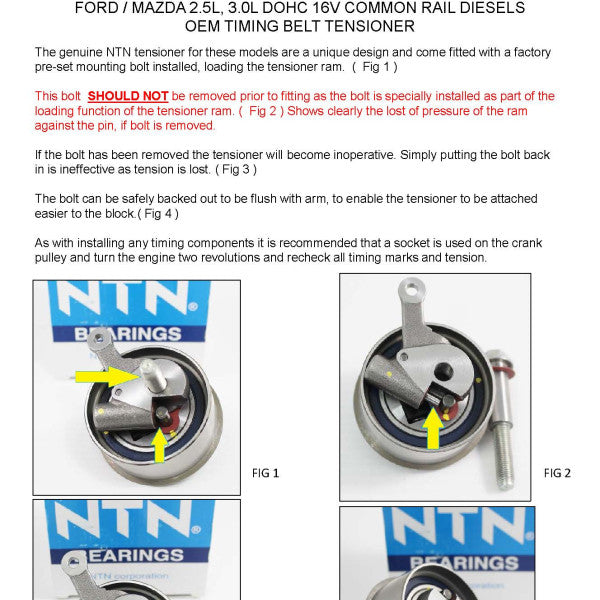 Timing Belt Kit MAZDA/FORD WE-C DOHC 16V NPB-08 - PIB