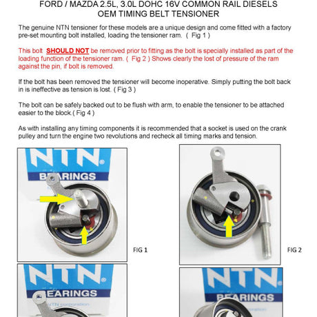 Timing Belt Kit MAZDA/FORD WE-C DOHC 16V NPB-08 - PIB