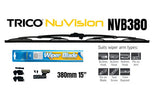 Nuvision Economy Blade Assembly 380MM 15" (Single) NVB380 - Trico | Universal Auto Spares
