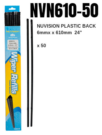 Nuvision Refill Plastic Back 6MM X 610MM 24" (Pack OF 50) NVN610-50 - Trico | Universal Auto Spares