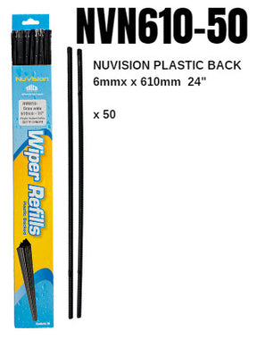 Nuvision Refill Plastic Back 6MM X 610MM 24" (Pack OF 50) NVN610-50 - Trico | Universal Auto Spares