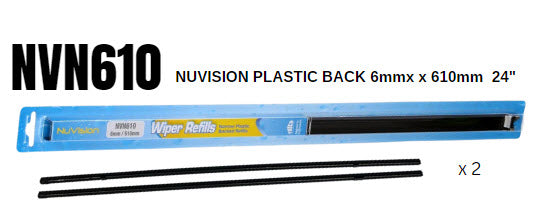 Nuvision Refill Plastic Back 6MM X 610MM 24" (Pair) NVN610 - Trico | Universal Auto Spares
