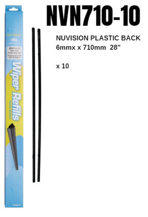 Nuvision Refill Plastic Back 6MM X 710MM 28" (Pack OF 10) NVN710-10 - Trico | Universal Auto Spares