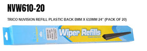 Nuvision Refill Plastic Back 8MM X 610MM 24" (Pack OF 20) NVW610-20 - Trico | Universal Auto Spares