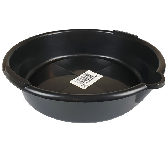 Oil Drain Dish Round Plastic 6L Capacity - AUTOKING | Universal Auto Spares