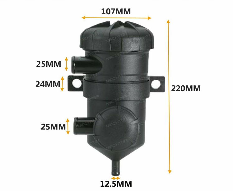 Uni Oil Catch Can 4x4 Fit For Patrol Diesel Pro Vent 200 Landcruiser Hilux Nissan Navara Turbo OILCAN-001M - Machter