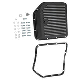 Automatic Transmission Oil Pan Aluminum Finned Black GM Turbo TH350 Extra Capacity - Machter