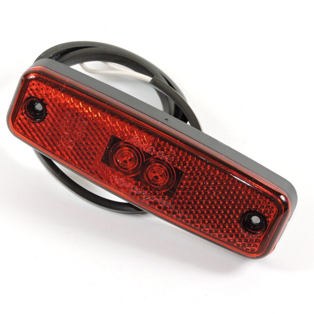 LED Red Rear Marker Lamp 0.5m Cable (12/24V) - RubboLite