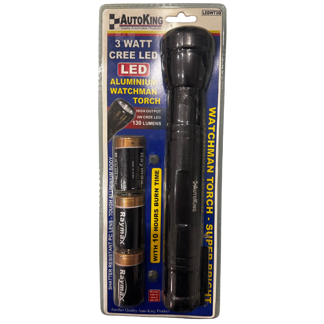 3 Watt Cree LED Aluminum Watchman Torch 130 Lumen AUTOKING