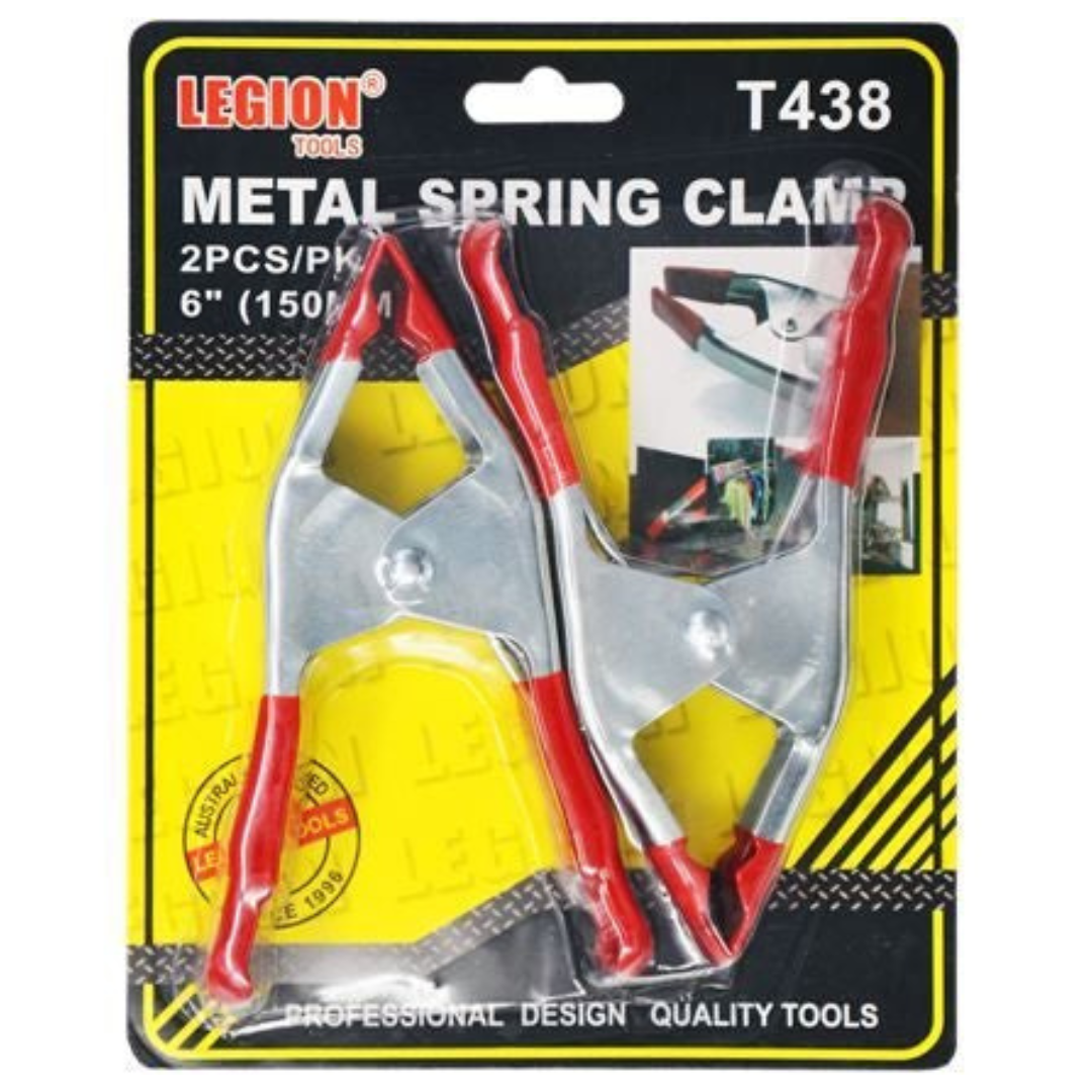 2 Piece 150mm Heavy Duty Spring Clamp - Legion Tools