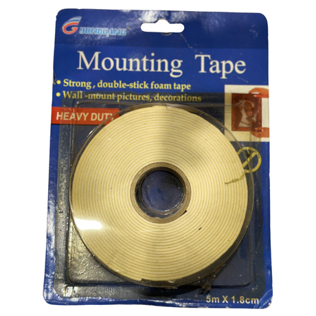 Strong Mounting Tape 5m x 1.8cm Double-Stick Foam Tape - YOUNGGANG | Universal Auto Spares