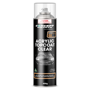 High Gloss Acrylic Topcoat Clear Aerosol 400g - Concept Paints