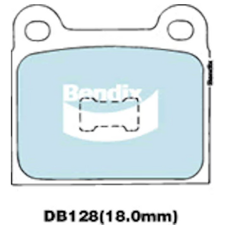 Bendix Brake Pad Set DB128 4 Pads: 62mm x 57mm x 18mm GCT General - Metal King | Universal Auto Spares