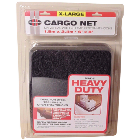 XL Heavy Duty Cargo Net 1.8M x 2.4M (6'x8') - AUNGER | Universal Auto Spares