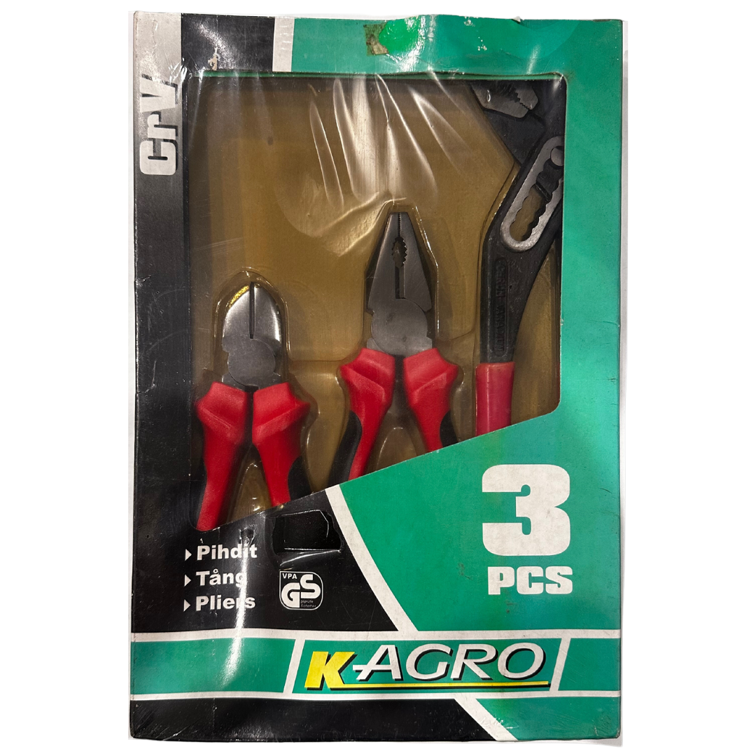 3 Piece Pliers CRV Side, Combination & Water Pump - KAGRO