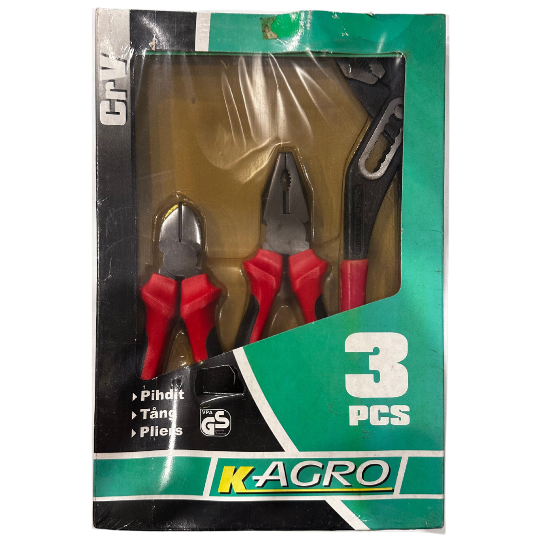 3 Piece Pliers CRV Side, Combination & Water Pump - KAGRO | Universal Auto Spares