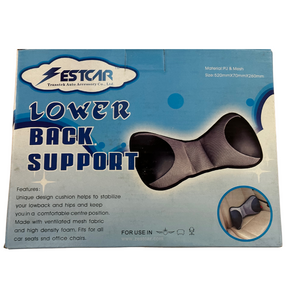 Grey Lower Back Support PU & Mesh - ZestCar