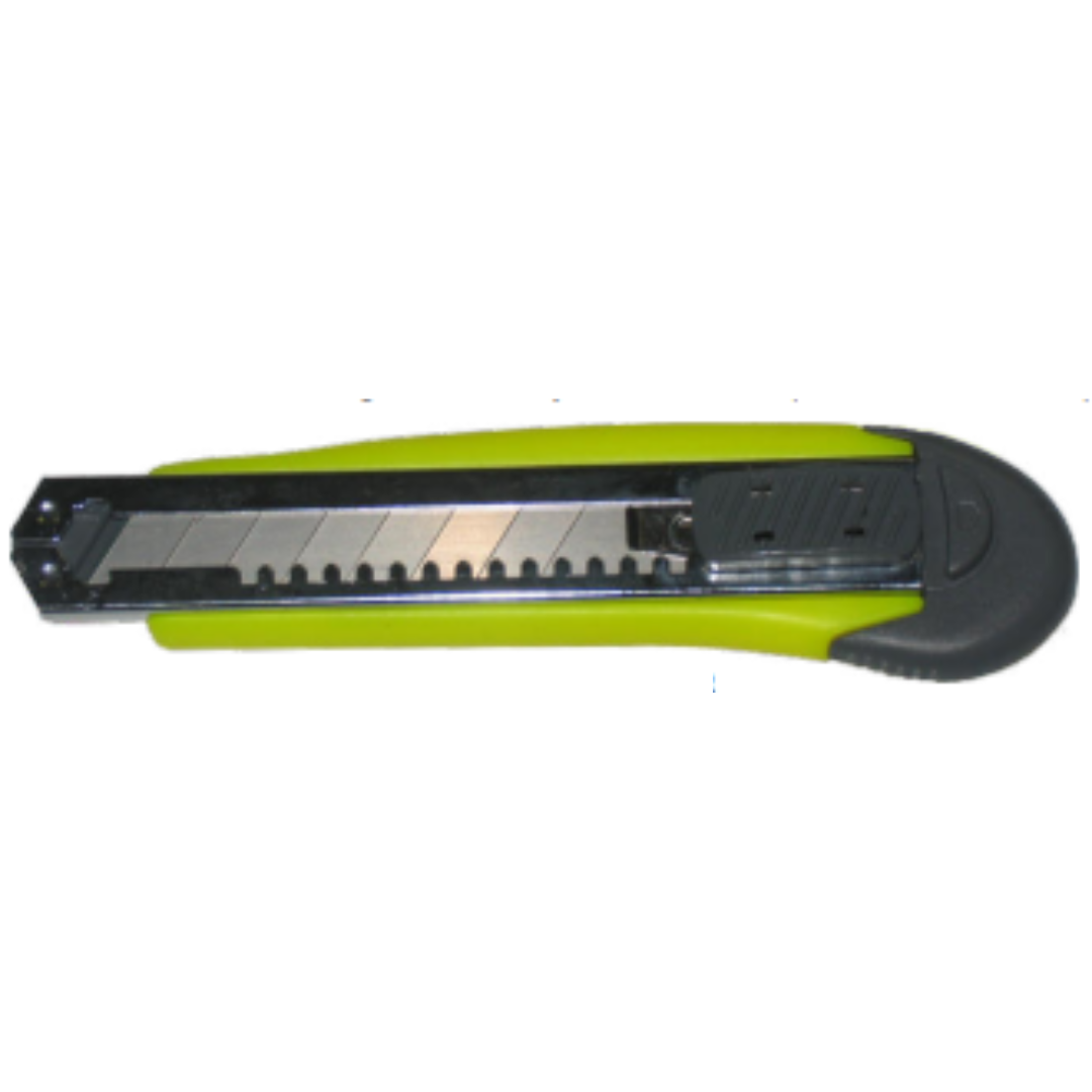 Large Plastic Knife With Metal Snap-Off Retractable Blade - Tool King