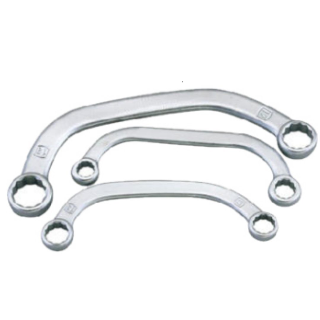 Half Moon Obstruction Ring Spanner Set 3 Piece Metric/SAE - Tool King