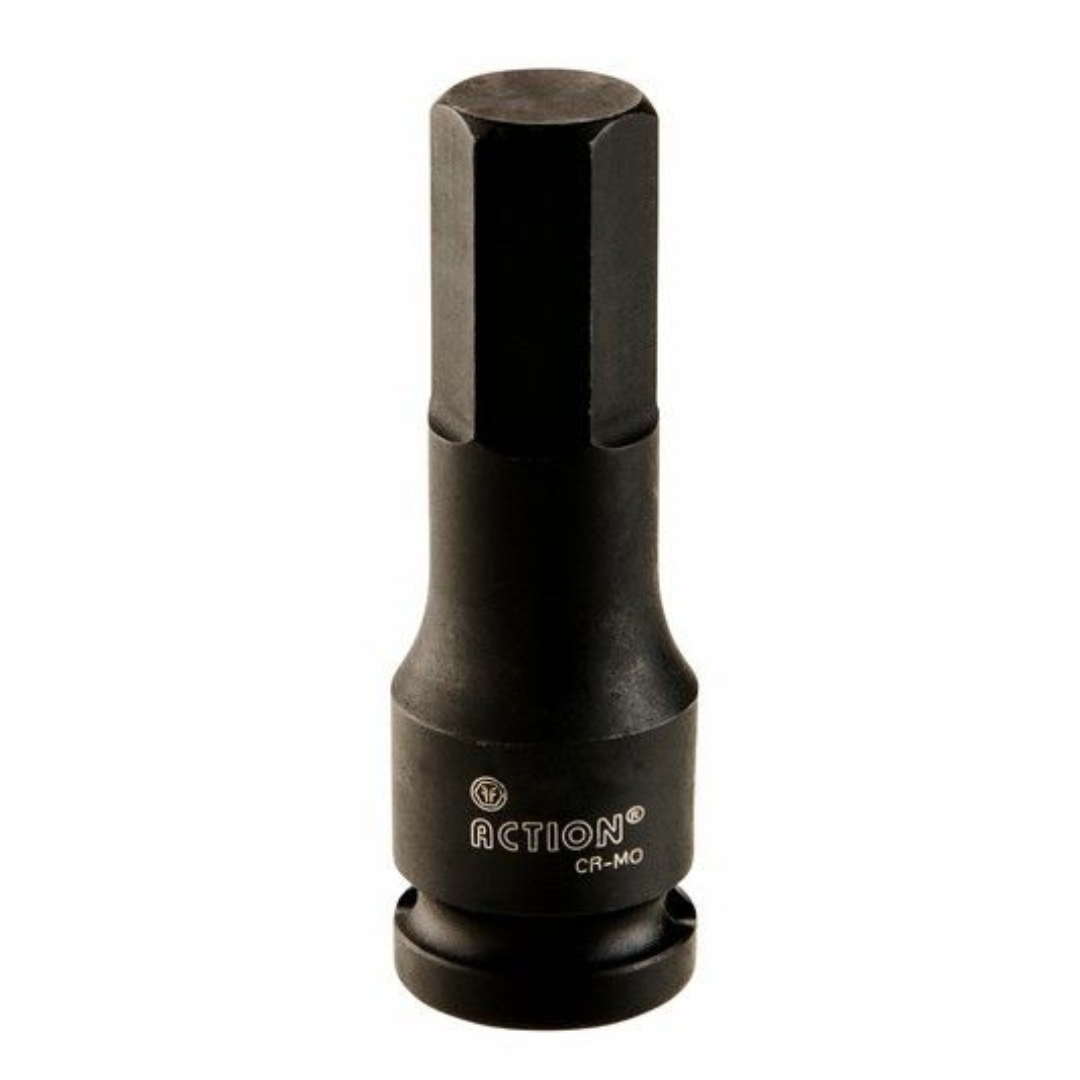 Impact Socket In-Hex 1/2" Drive 4mm 75mm Long - Industrial Action