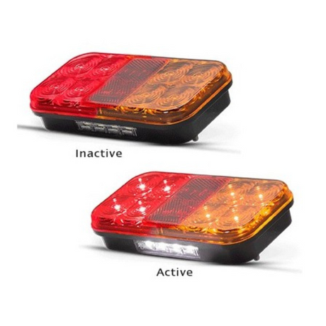 License Plate Lamp Horizontally Stop/Tail Indicator Lamps 12V - LED AutoLamps