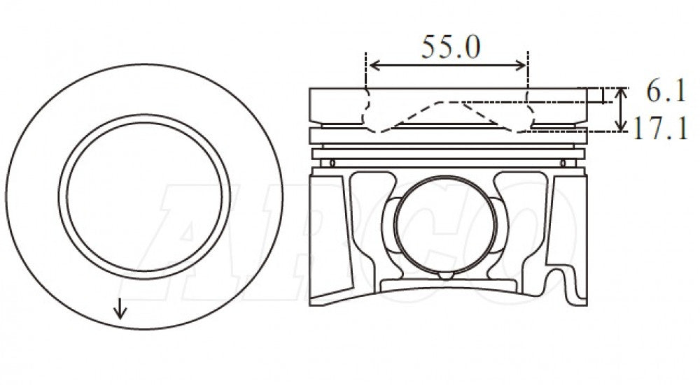 Isuzu 4JJ1 Tcx Piston/Ring Assembly P1309 020 - Austral | Universal Auto Spares