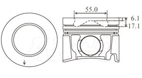 Isuzu 4JJ1 Tcx Piston/Ring Assembly P1309 020 - Austral | Universal Auto Spares