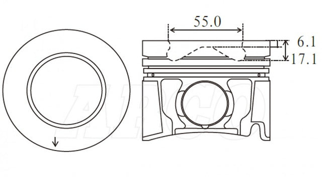 Isuzu 4JJ1 Tcx Piston/Ring Assembly P1309 STD - Austral | Universal Auto Spares