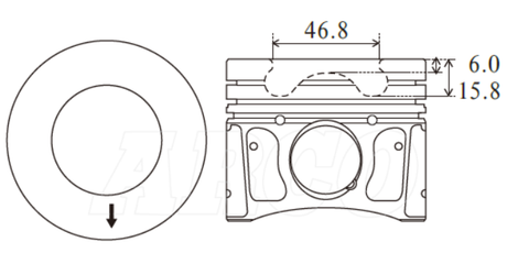 Ford Transit P4AT Piston/Ring Assembly P6054B 020 - Austral | Universal Auto Spares