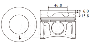 Ford Transit P4AT Piston/Ring Assembly P6054B STD - Austral | Universal Auto Spares