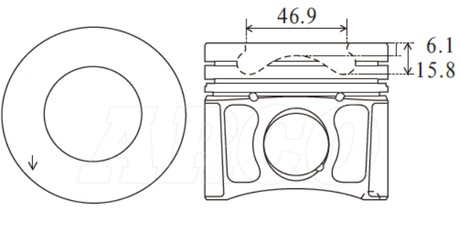 Ford Ranger P4AT Piston/Ring Assembly P6054 020 - Austral | Universal Auto Spares