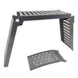 2-In-1 Multi-Use Foldable Steel Car Ramp Grey Sturdy For Loading Or Elevation PEDAL-001 - Machter