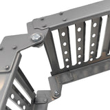 2-In-1 Multi-Use Foldable Steel Car Ramp Grey Sturdy For Loading Or Elevation PEDAL-001 - Machter