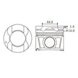 Piston & Ring Set FORD LANDROVER 276DT 2.7L V6 PKF276DT-STD - NASON