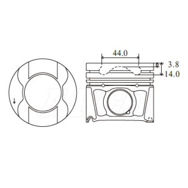 Piston & Ring Set FORD LANDROVER 276DT 2.7L V6 PKF276DT-STD - NASON