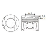 Piston & Ring Set FORD LANDROVER 276DT 2.7L V6 PKF276DT-STD - Nason